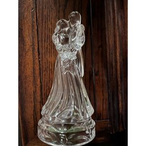 Lead crystal bride n groom new but no box. Holly hobby slightly warn.  $35 each